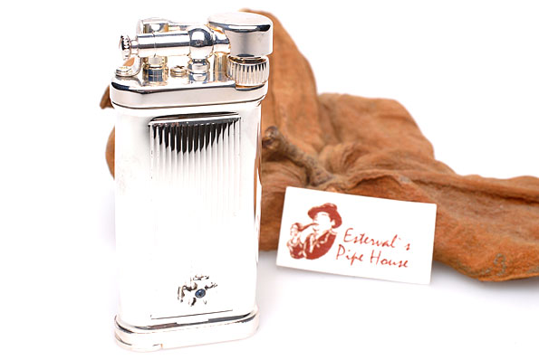Sillems 1185 Pipe Lighter Old Boy Sterling Silver - Stripes Sillems 1185 Pipe Lighter Old Boy Sterling Silver - Stripes